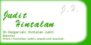 judit hintalan business card